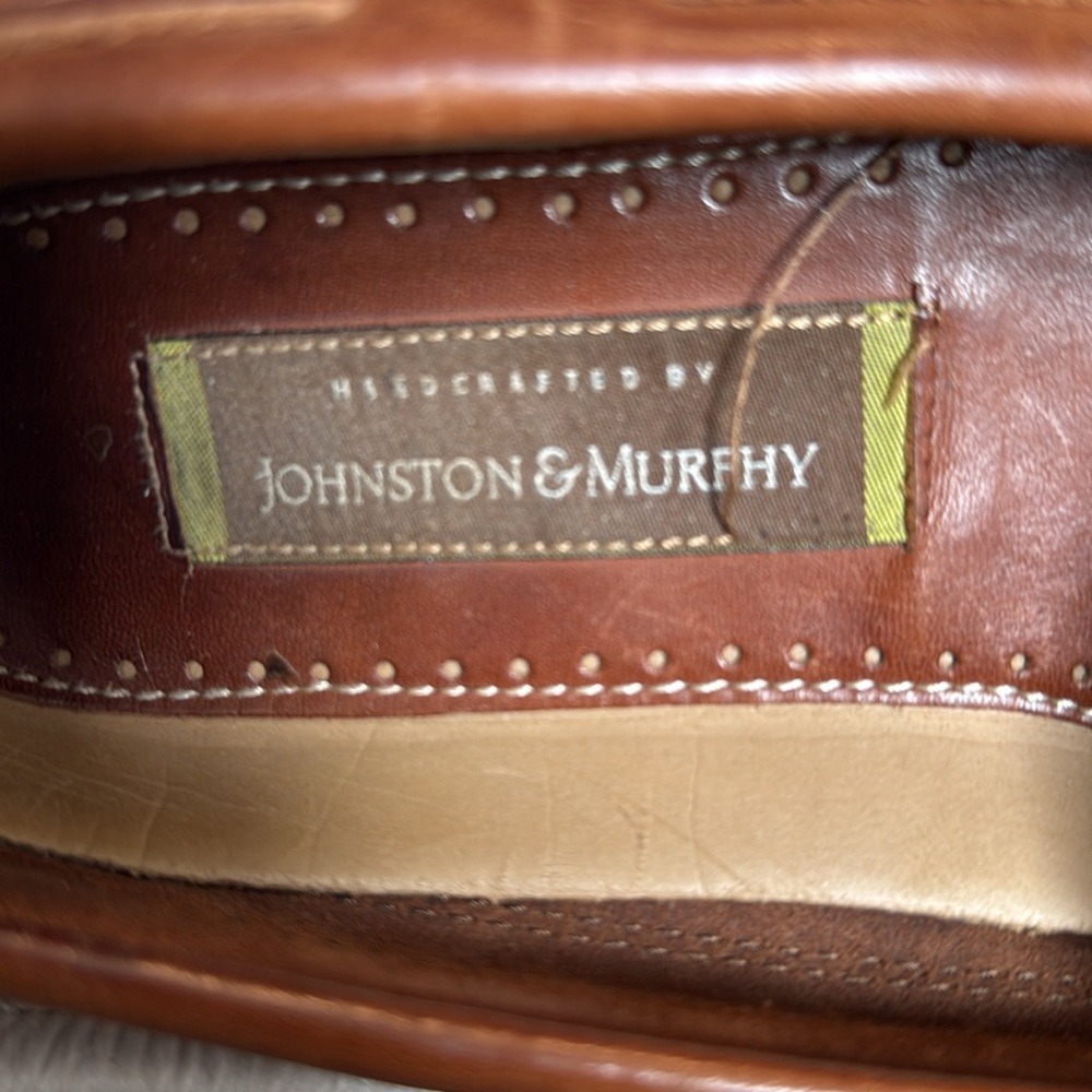 Johnston & Murphy Brown Leather Slip-On Loafers - Picture 7 of 7
